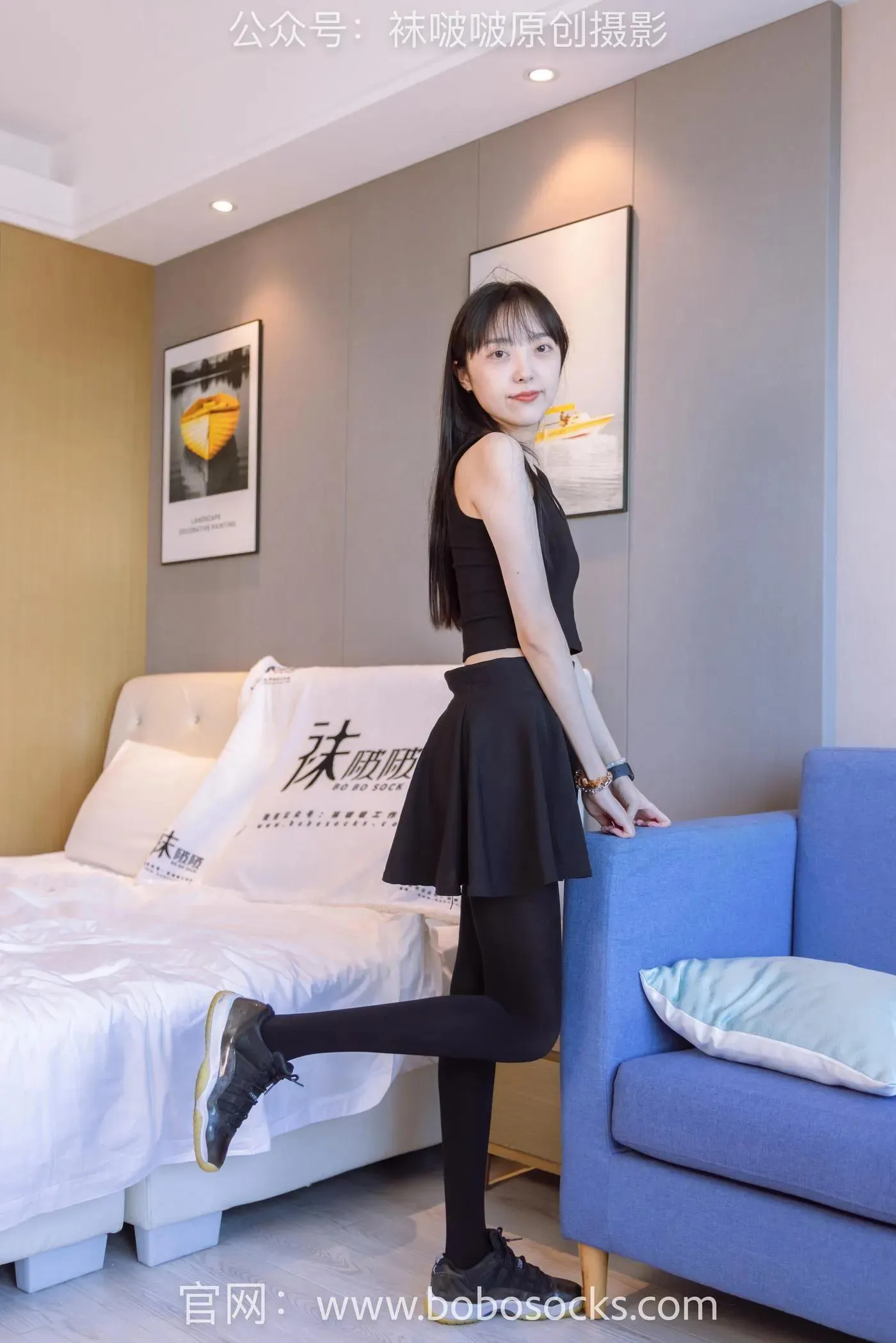 [BoBoSocks袜啵啵]NO.130 稚予-两双穿脏篮球鞋、厚黑丝 [145P]插图5
